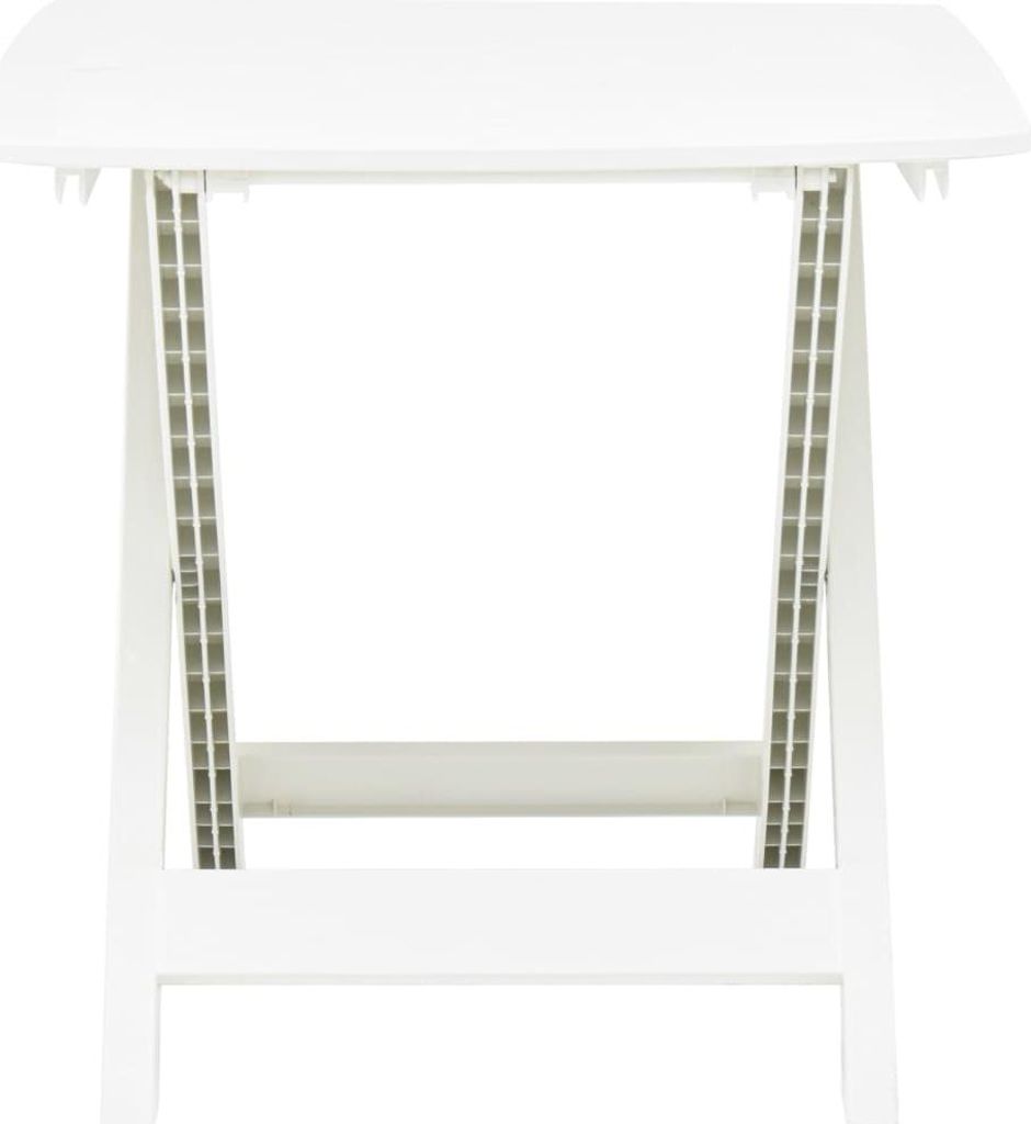 vidaXL Zahradní stůl skládací bílý 79 x 72 x 70 cm Plastový Obrázek produktu 