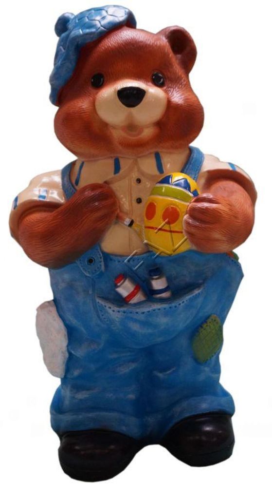 Design Teddy Bär Maler Figur Statue Skulptur Figuren Skulpturen Dekoration XXL