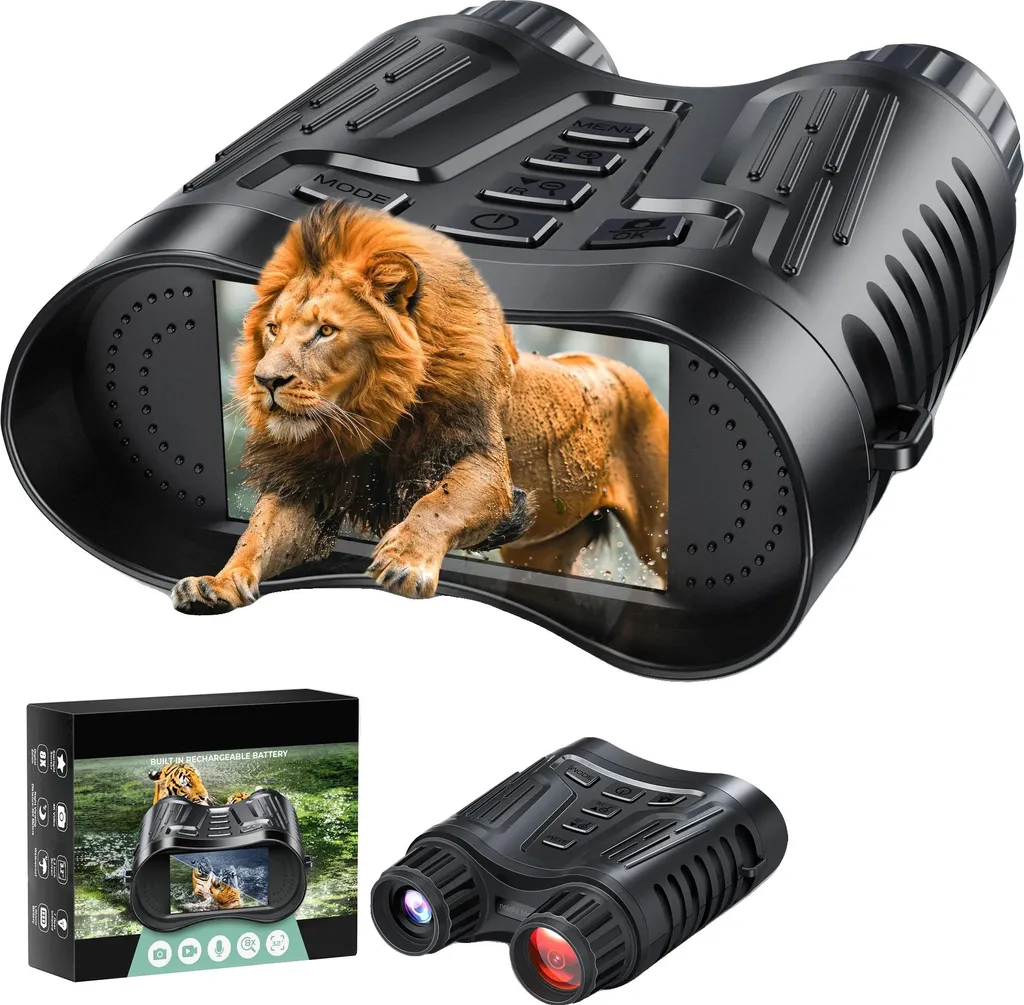 Jumelles de vision nocturne rechargeables : voyez tout en 4K zoom 8x