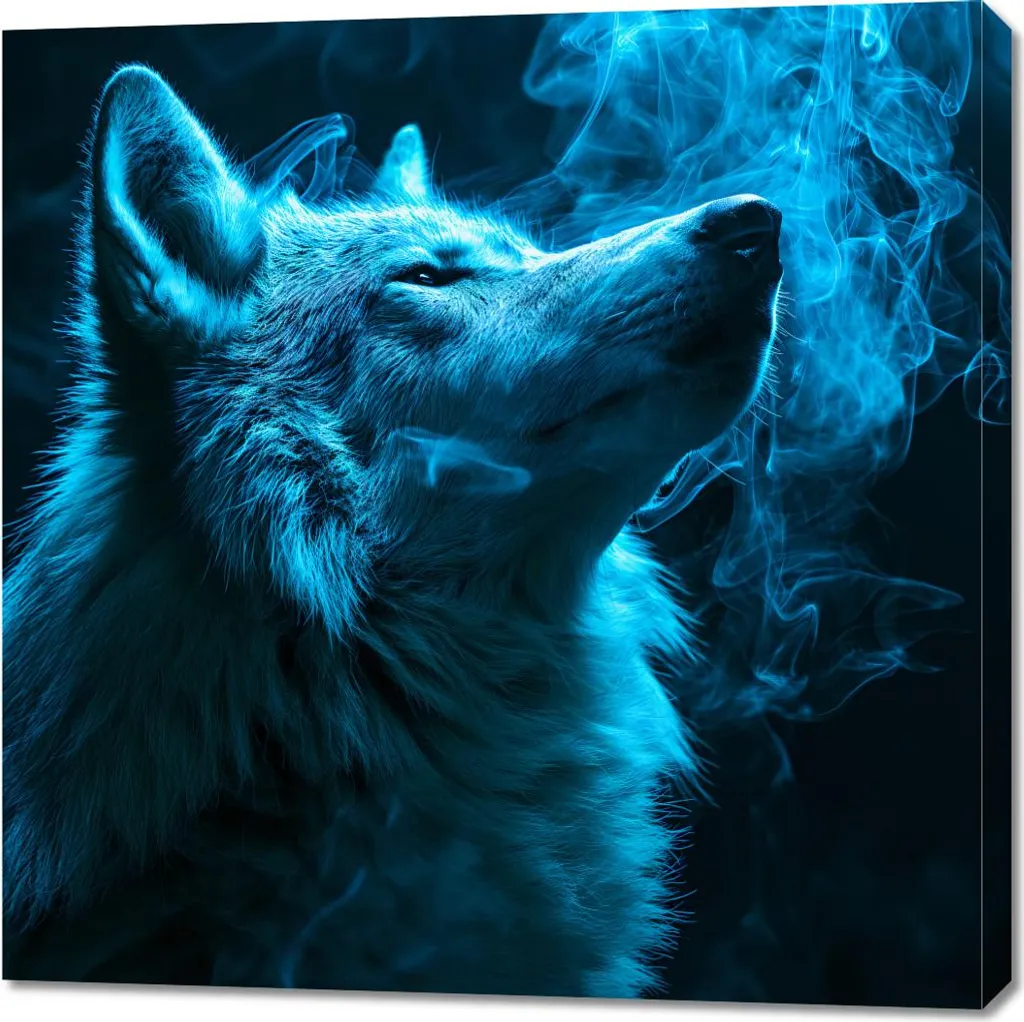 Image Loup Grand Format 90x90 cm - Impression Qualité Galerie Artistique