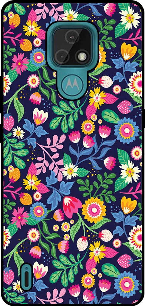 Motorola Moto E7 Cover TPU Stampa Floreale: Protezione Anti-Urto