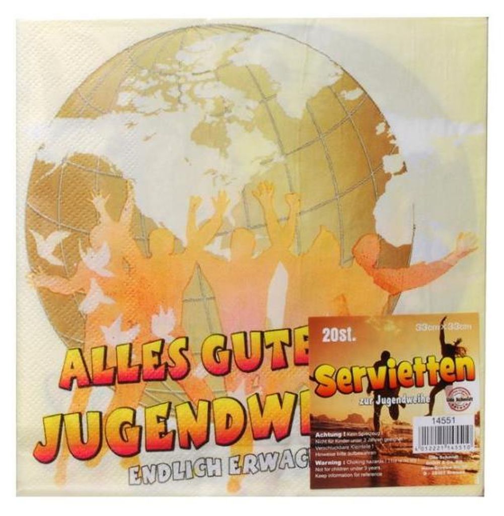 Servietten Alles gute zur Jugendweihe Produktbild 