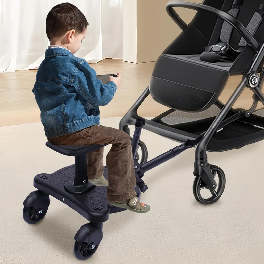 Poussette de voyage noire pliable et robuste avec siège interchangeable - 3