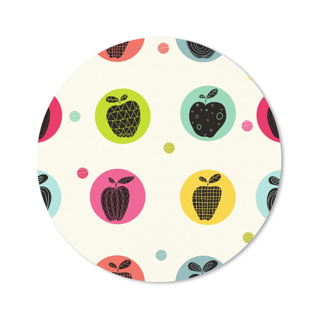 MuchoWow Mauspad Mousepad Apfel - Punkte - Muster 50x50 cm - Mousepads - Maus Mat - Pad - Mausunterlage - Vinyl