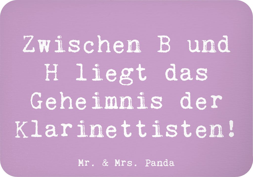Mr. & Mrs. Panda magnet Spruch Klarinette Geheimnis - Lavendeltraum - Geschenk, Sprichwort, Notenlesen, Musiker, Lernen, haftmagnet, Musikinstrumen...