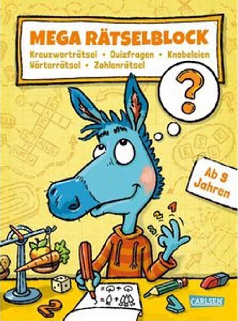 Mega Rätselblock - Kreuzworträtsel, Quizfragen, Knobeleien, Produktbild 
