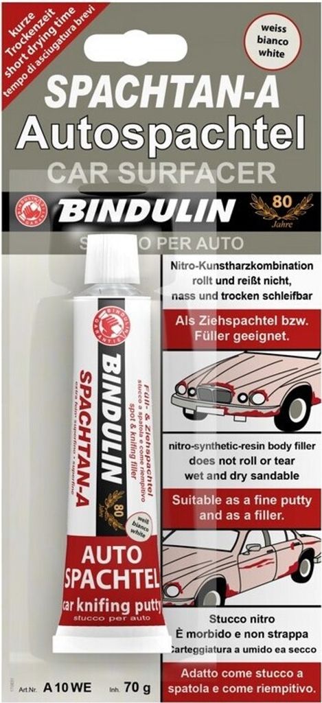 Auto Spachtel 70g Farbe: weiss von Bindulin. Produktbild 