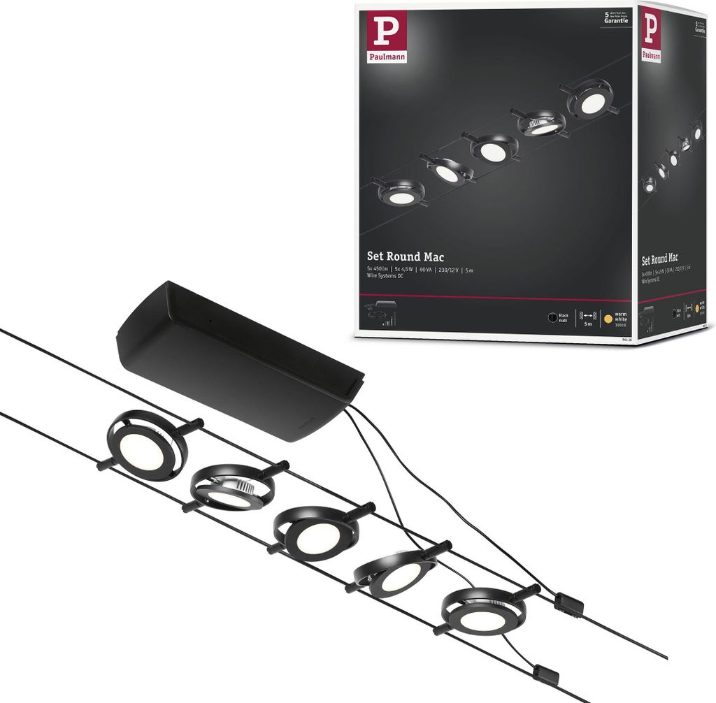 Paulmann CorDuo LED Seilsystem RoundMac Basisset