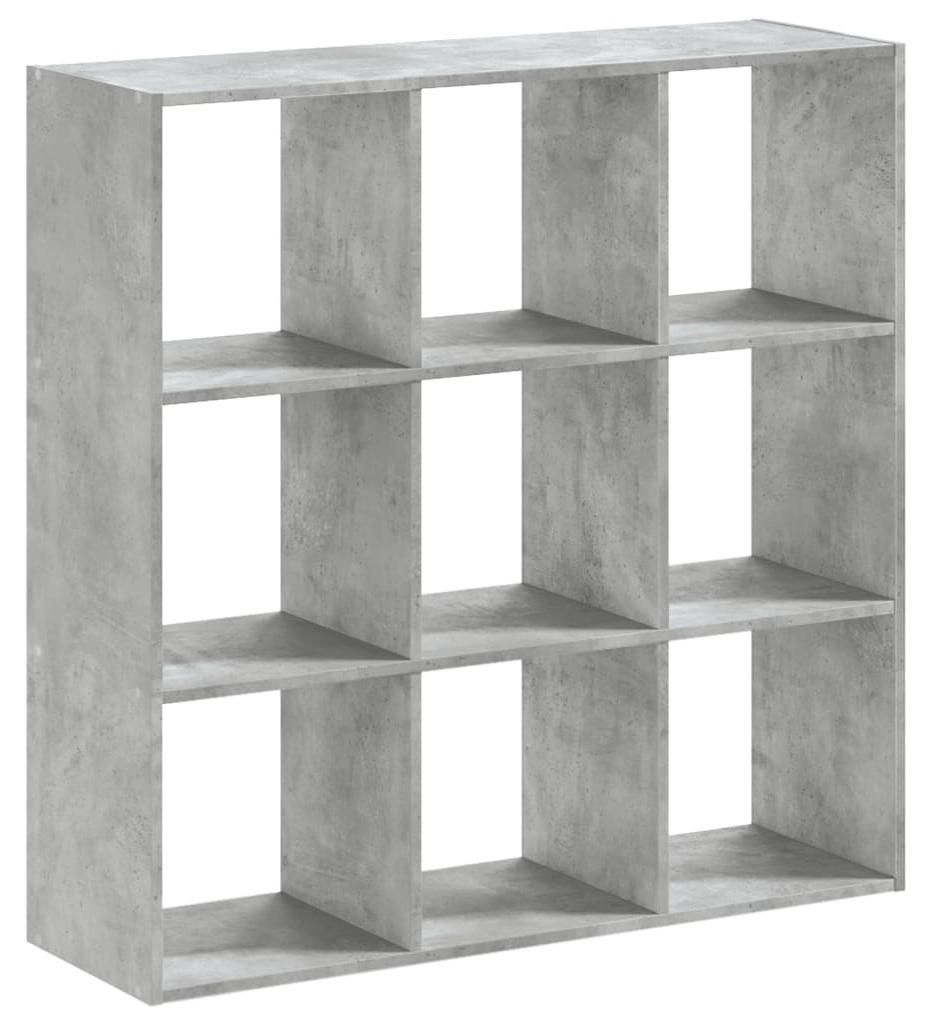 vidaXL Bibliothèque gris béton 102x32x102 cm Bois composite Image du produit 