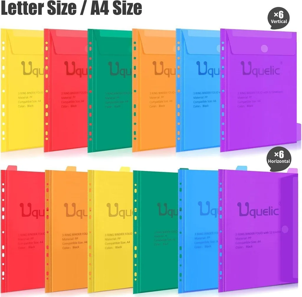 Trieur de Documents A4 Extensible 24 Compartiments - Pack de 2 Noir Chic - 6