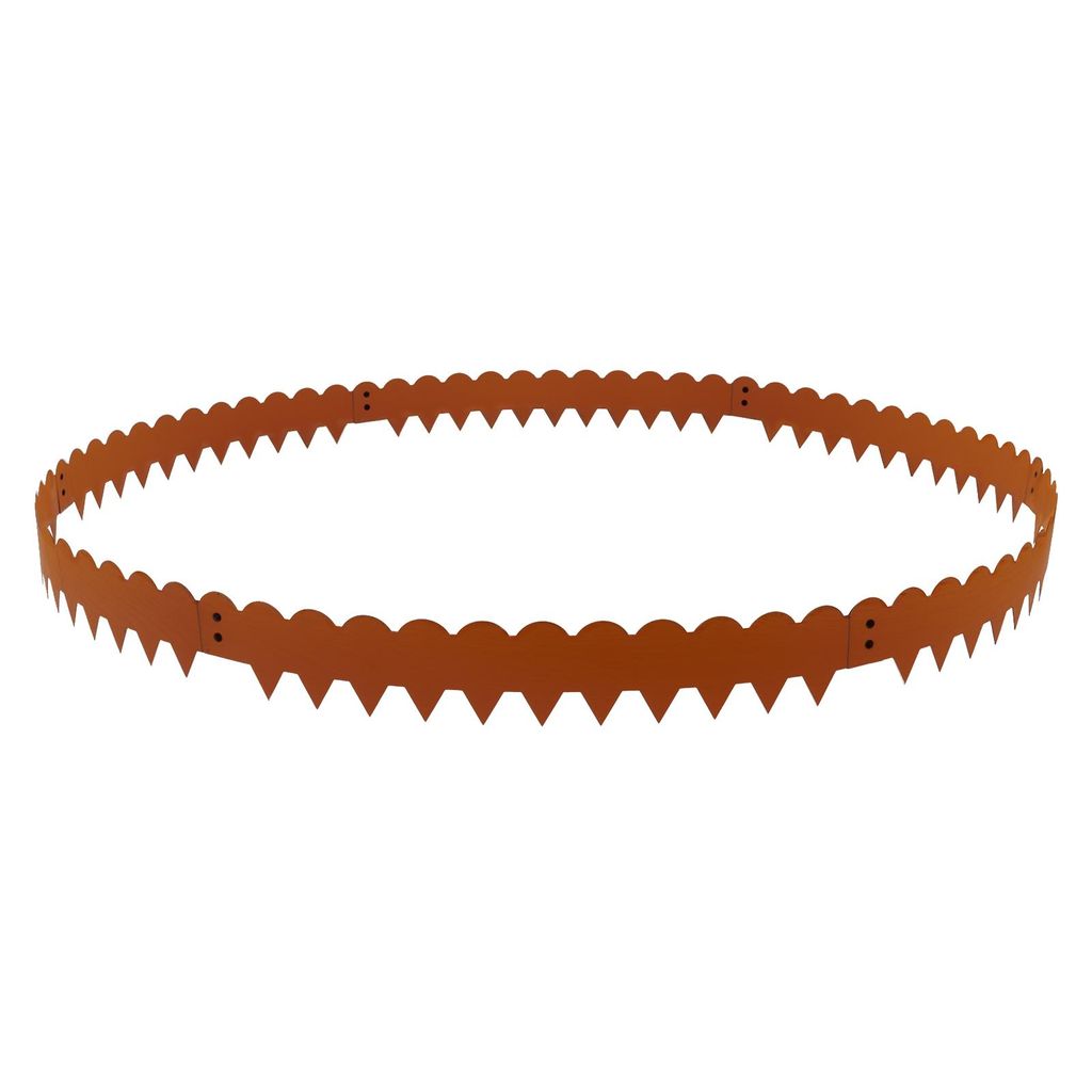 102x15cm Metall Gartenumrandung Biegbar Beeteinfassung Rasen Braun
