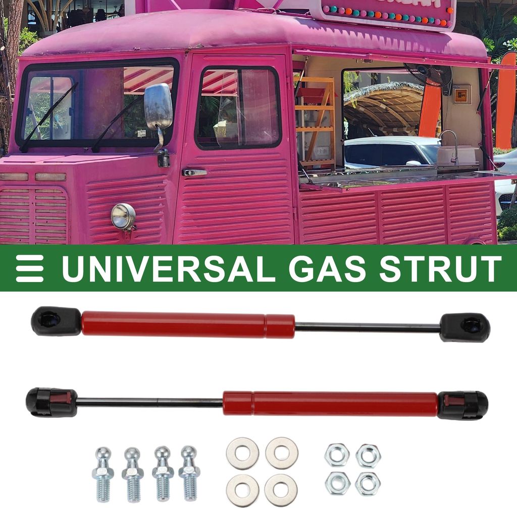 Universelle Liftunterstützungen Fensterdeckel Werkzeugkasten Gasdruckfedern 10 Zoll/254 mm 70 Pfund/310N/31 kg Rot 2er Set