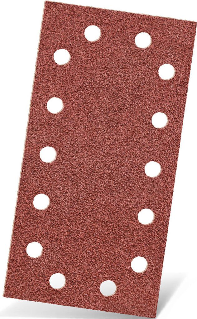 MENZER Red Klett-Schleifblätter, 230 x 115 mm, 14-Loch, f. Schwingschleifer, Normalkorund (50 Stk.) K60
