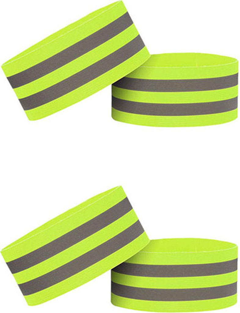 INF Reflektierendes Sportarmband, 5 cm, Grün, 4er-Pack Grün