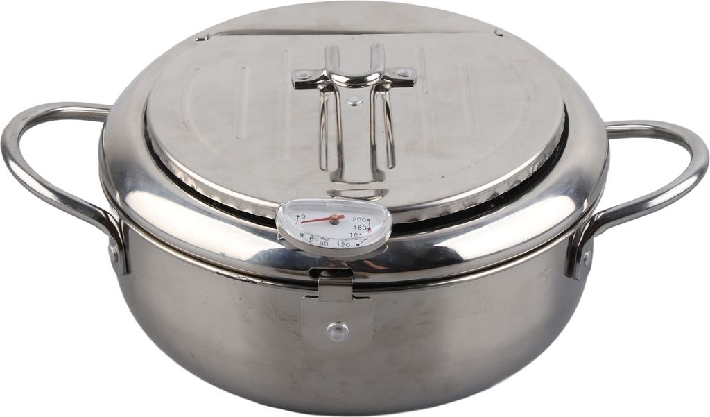 Japanische Mini-Stahlpfanne mit Thermometer, Induktionsherd-kompatibel (20 cm)