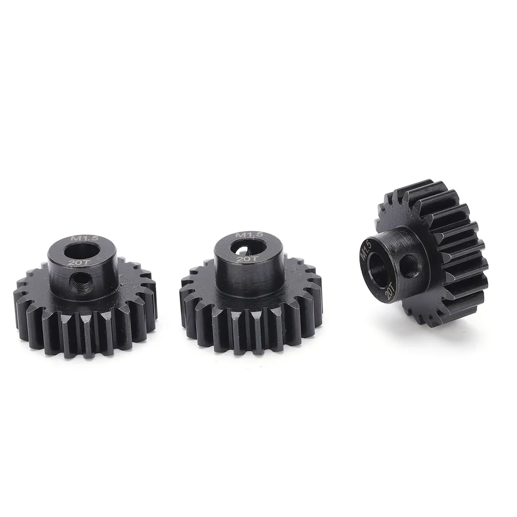 M1.5 ingranaggio del motore del pignone, ingranaggio del motore 20T, pignone M1.5, pignone d'acciaio dell'ingranaggio M1.5, ingranaggio d'acciaio dell'albero di 8mm, albero per il motore senza spazzole dell'automobile di 1/6 1/5 RC - 3