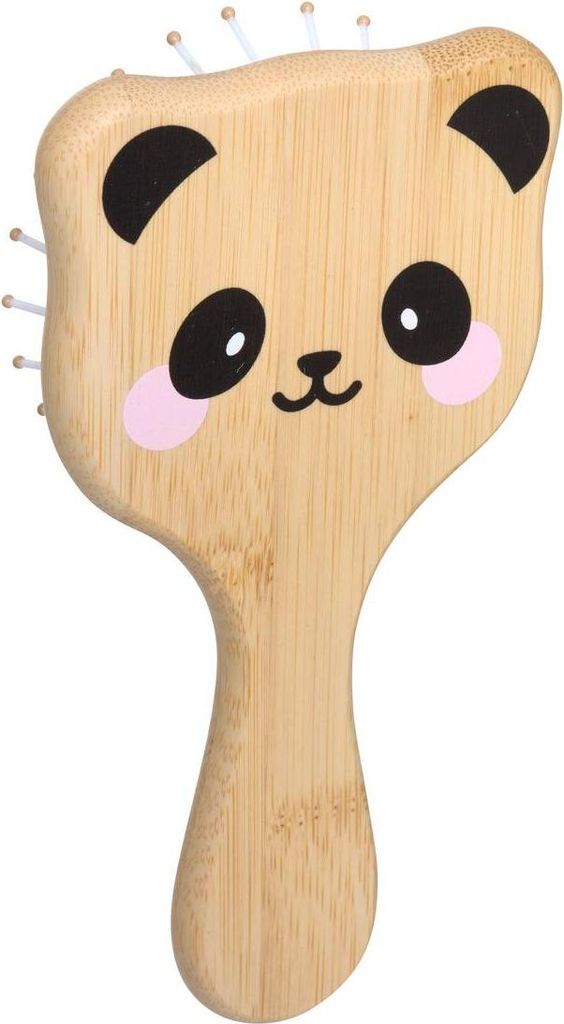 Niami panda haarbürste aus bambus beige - Atmosphera créateur d'intérieur
