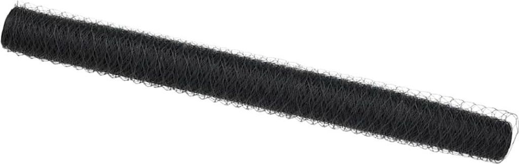 vidaXL Hexagonzaun Grau 1,6 x 10 m PVC
