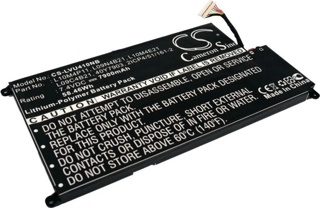 Batteria Potenziata Lenovo IdeaPad U410 TECHTEK 7.4V 7900mAh
