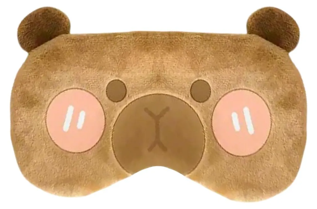 Masque de sommeil Capybara en peluche douce pour enfant et adulte