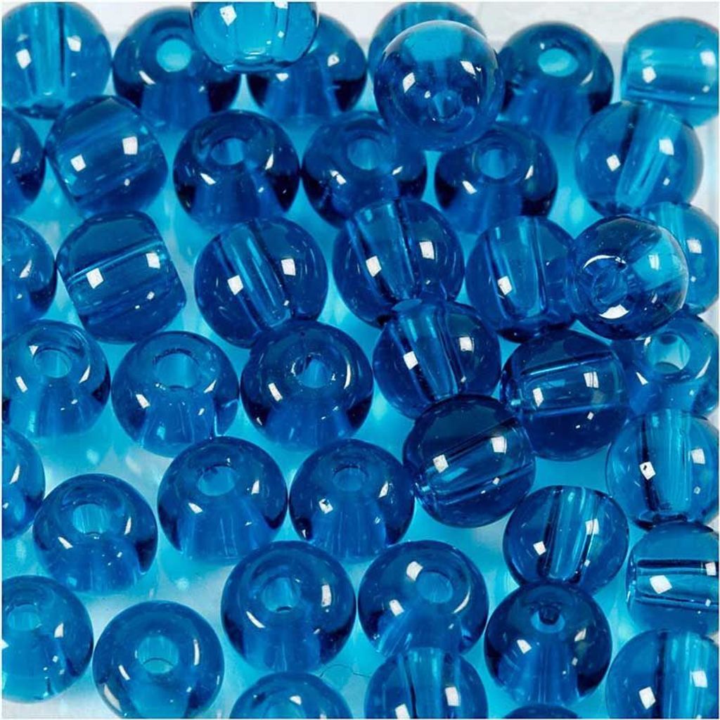 45 perle di vetro rotonde sfaccettate Ø 4 mm - turchese Immagine del prodotto 