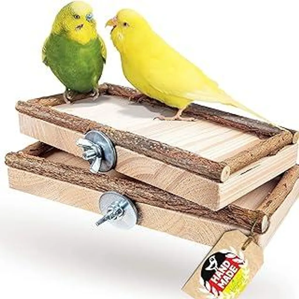 Accessori Pappagallini Vogelgaleria: Set 2 Piattaforme Relax Legno