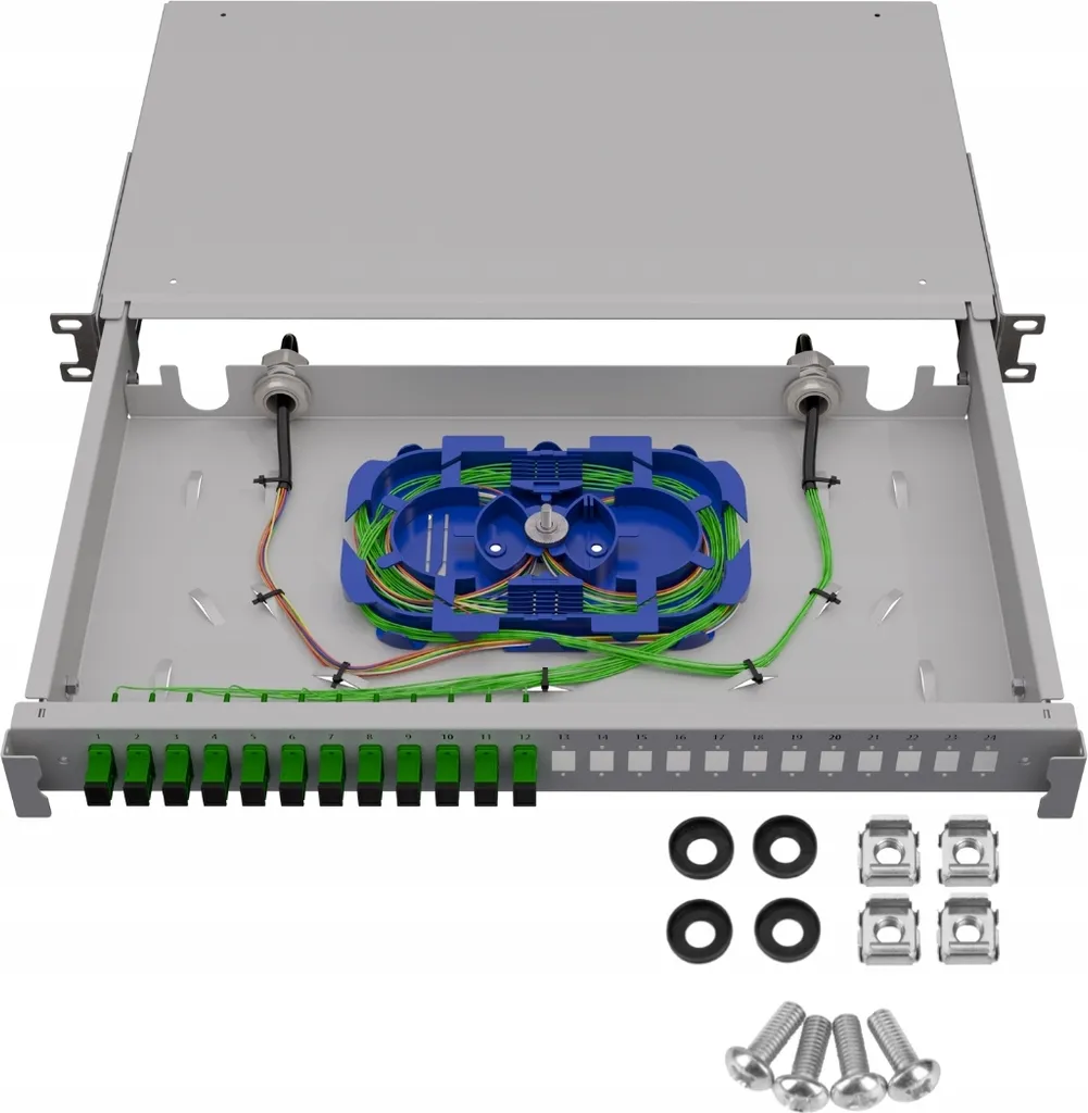 Panneau de brassage optique 19 pouces 1U avec 24 ports SC Simplex