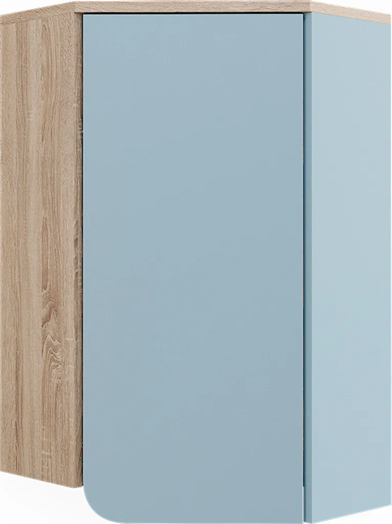 Petit meuble de rangement salle de bain Vicco Karen bois Sonoma et bleu