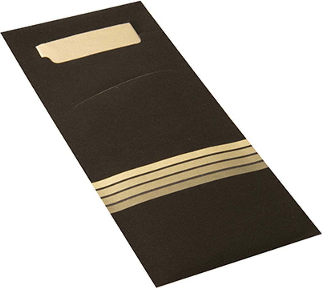 Papstar Bestecktaschen schwarz/creme Zdjęcie produktu 