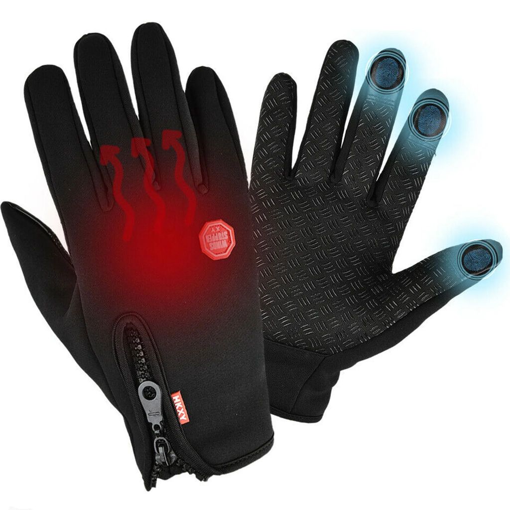 Herren Damen Winter Warm Winddicht Wasserdicht Thermo Touchscreen Handschuhe Neu 