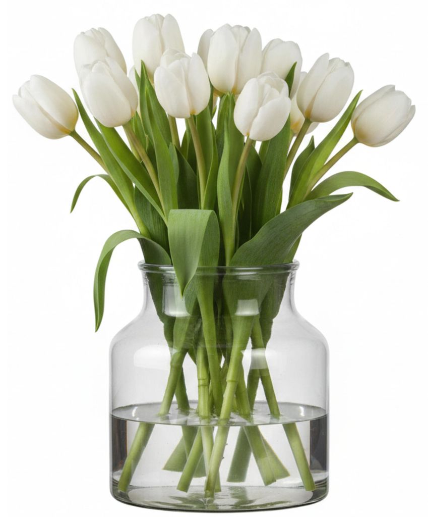 Hakbijl Glass Blumenvase - Transparent/Grau - Recyceltes Produktbild 