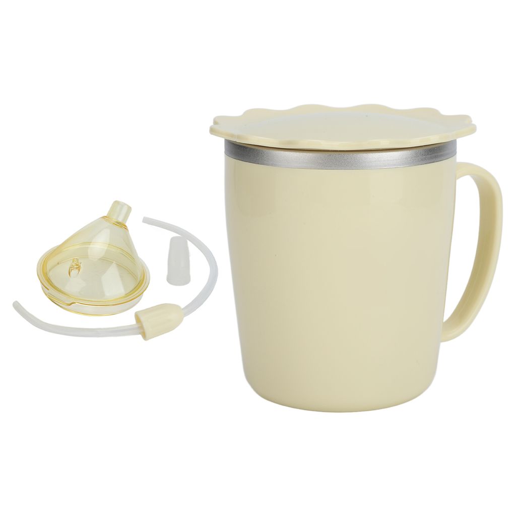 Rekonvaleszenten-Nahrungsbecher für flüssige Nahrung (z. B. Brei), auslaufsicher, 350 ml, leicht, ideal für ältere Patienten