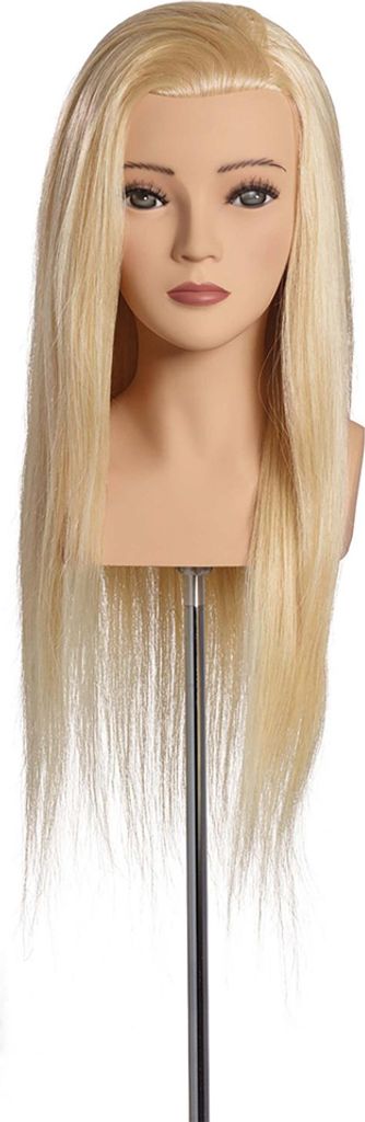 L`Image Üb.kopf Elena 50cm lichtblond indisches Echthaar Übungskopf Limage