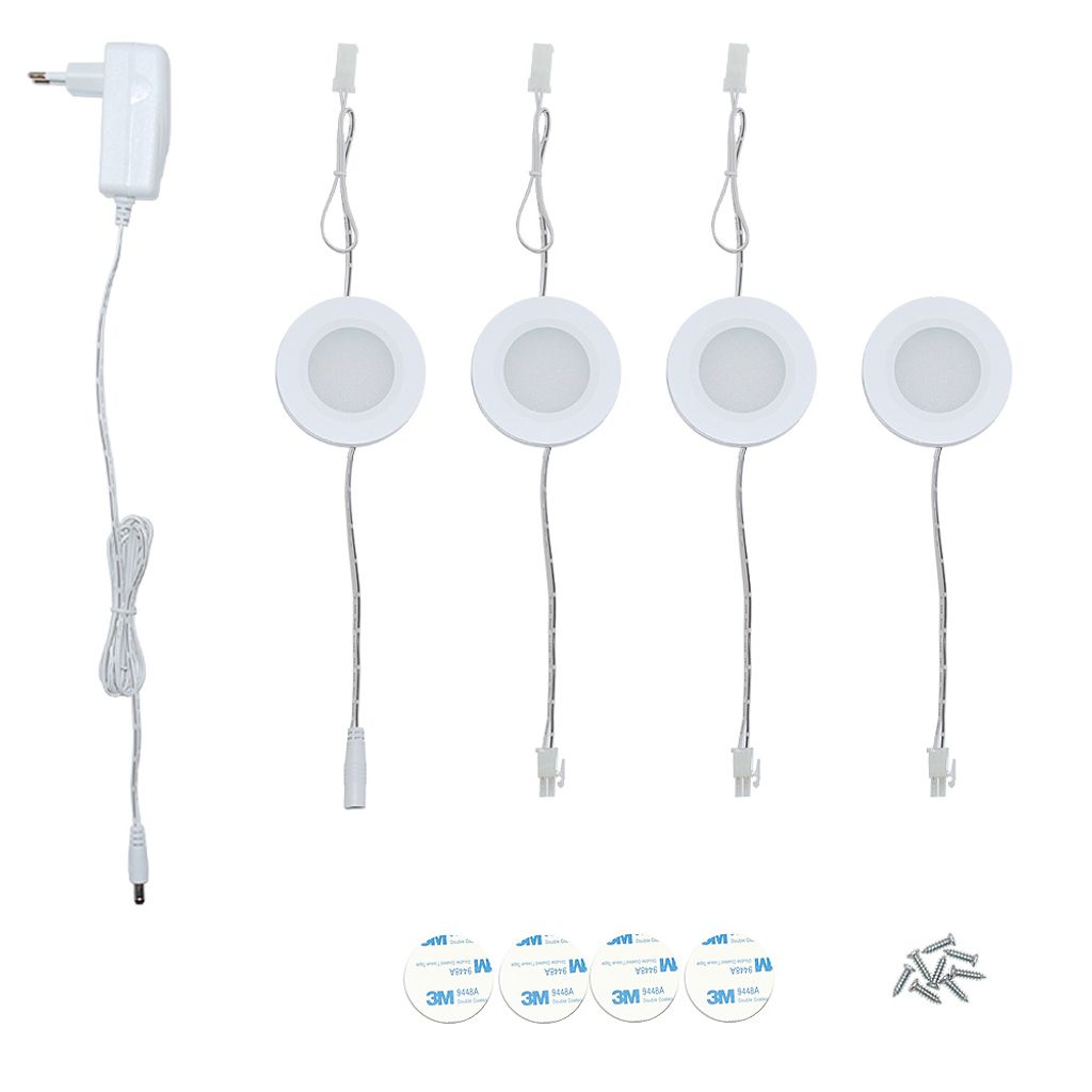 Müller-Licht LED Aufbauleuchte 4er Set LED-Downlights weiß Produktbild 