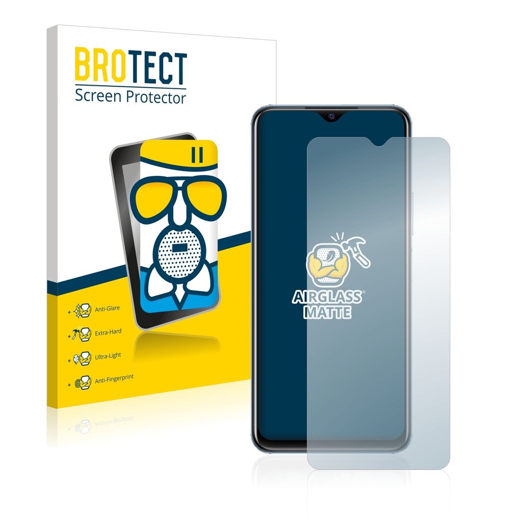 BROTECT Entspiegelungs Schutzglas für Vivo Y33s Schutzfolie Panzer Folie Glas Display Schutz matt