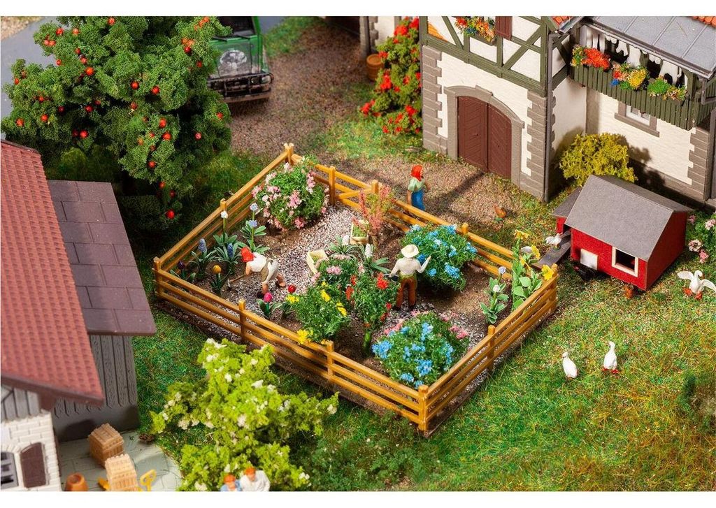 Faller H0 Ziergarten mit Blumen und Büschen Set 1:87