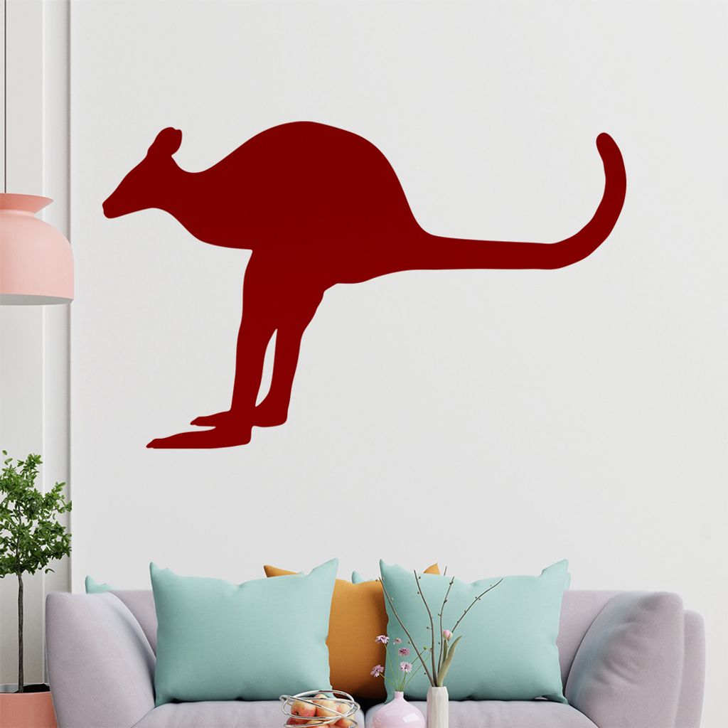 KIWISTAR Känguru - Beuteltier Australien Tasche Wandtattoo in 6 Größen - Wandaufkleber Wall Sticker - Dekoration, Küche, Wohnzimmer, Schlafzimm...