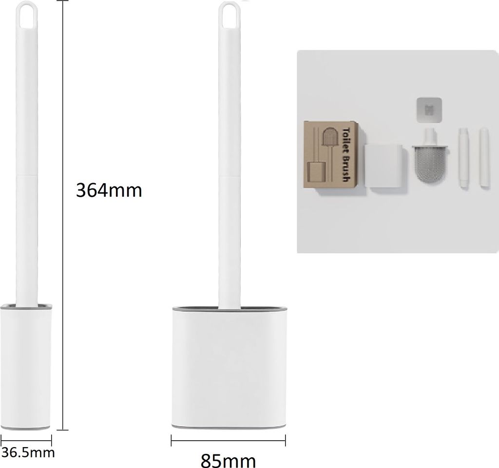 Silikon-Toilettenbürste mit Selbstreinigung – Hygienische Reinigung für Badezimmer