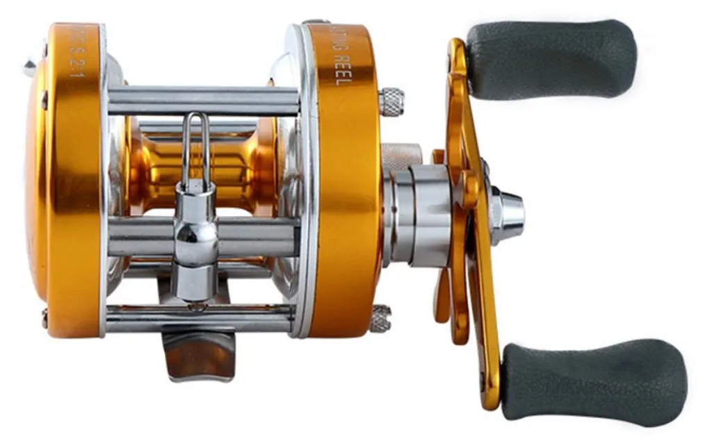 Moulinet pêche anti-rouille Modèle 40 doré inox pour fini les blocages