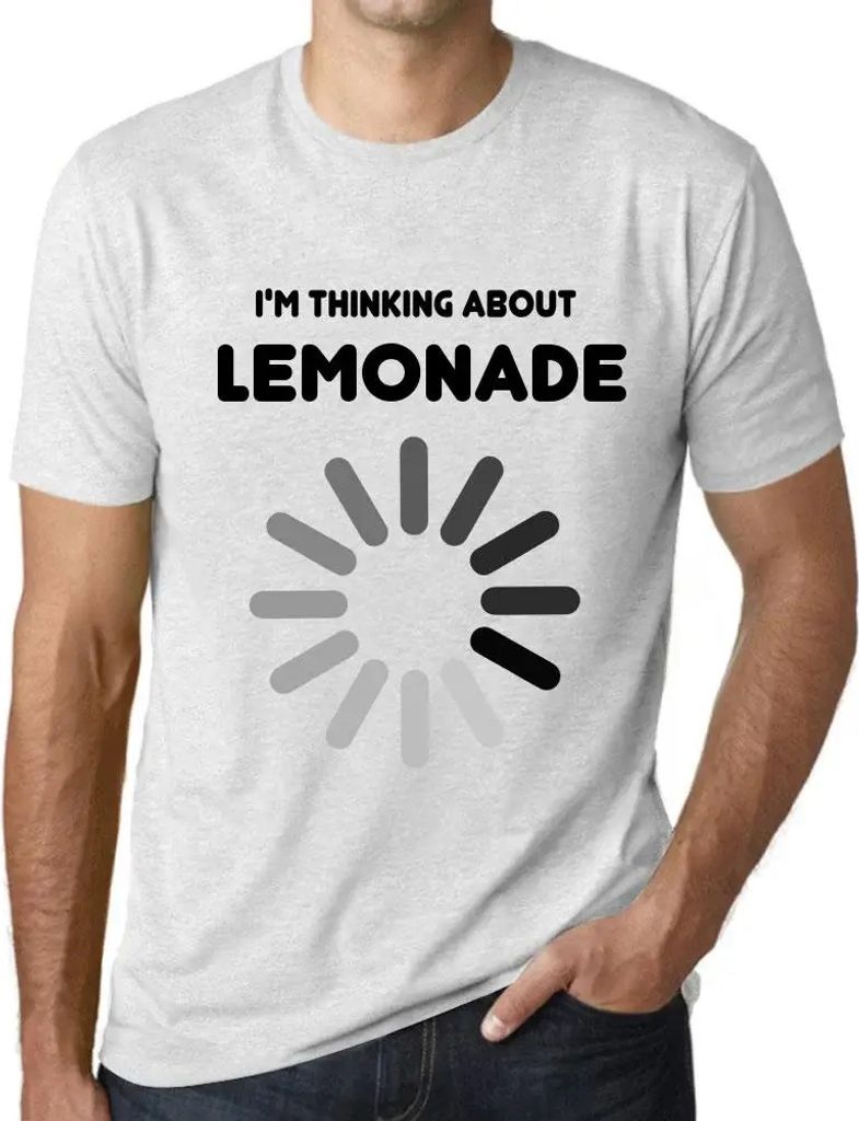Herren Grafik T-Shirt Ich denke an Limonade – I'm Thinking About Lemonade – Öko-Verantwortlich Vintage Jahrgang Kurzarm Lustige Druck Geburtstag