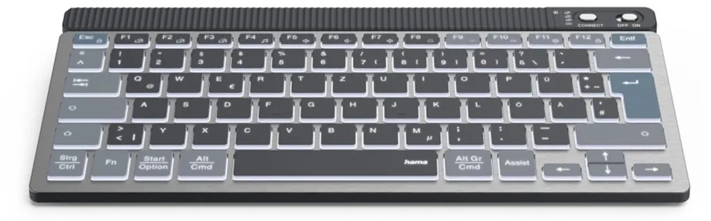 Clavier pour Télétravail Hama WK-700 Multi-Device Sans Fil et Éclairé SW