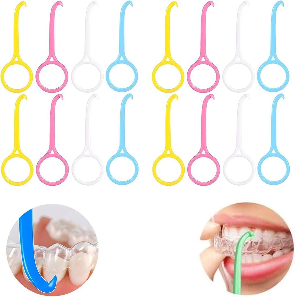 Aligner Entfernungswerkzeug16 Stück Entferner für Unsichtbare Zahnspangen, Aligner Removal Tool Zahnspange Haken Zahnspange Entferner für Unsich...