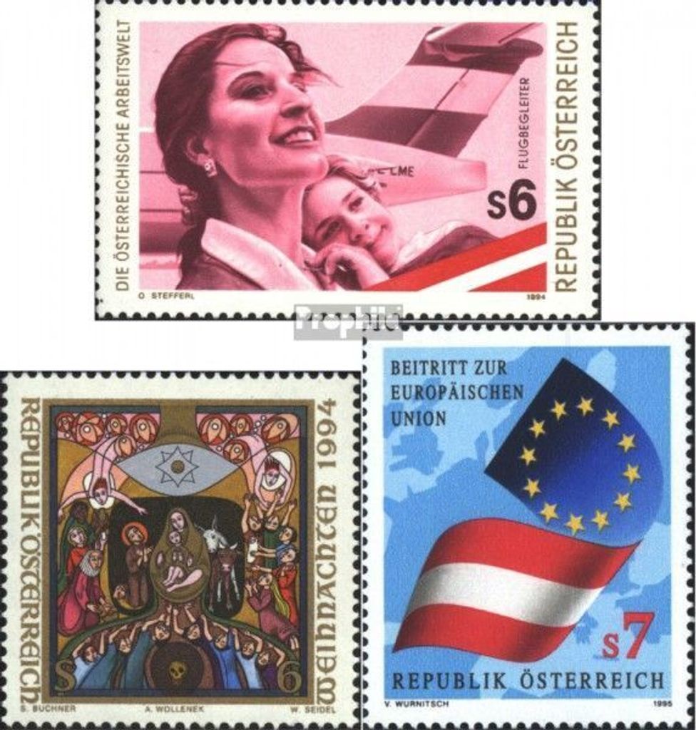 Briefmarken Österreich 1994 Mi 2142,2144,2146 (kompl.Ausg.) Produktbild 