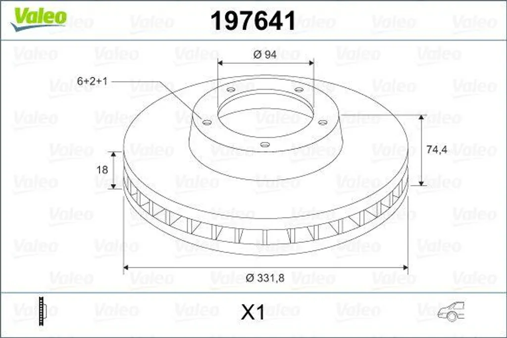 Disque de frein avant ventilé de rechange pour Pajero 4615A037