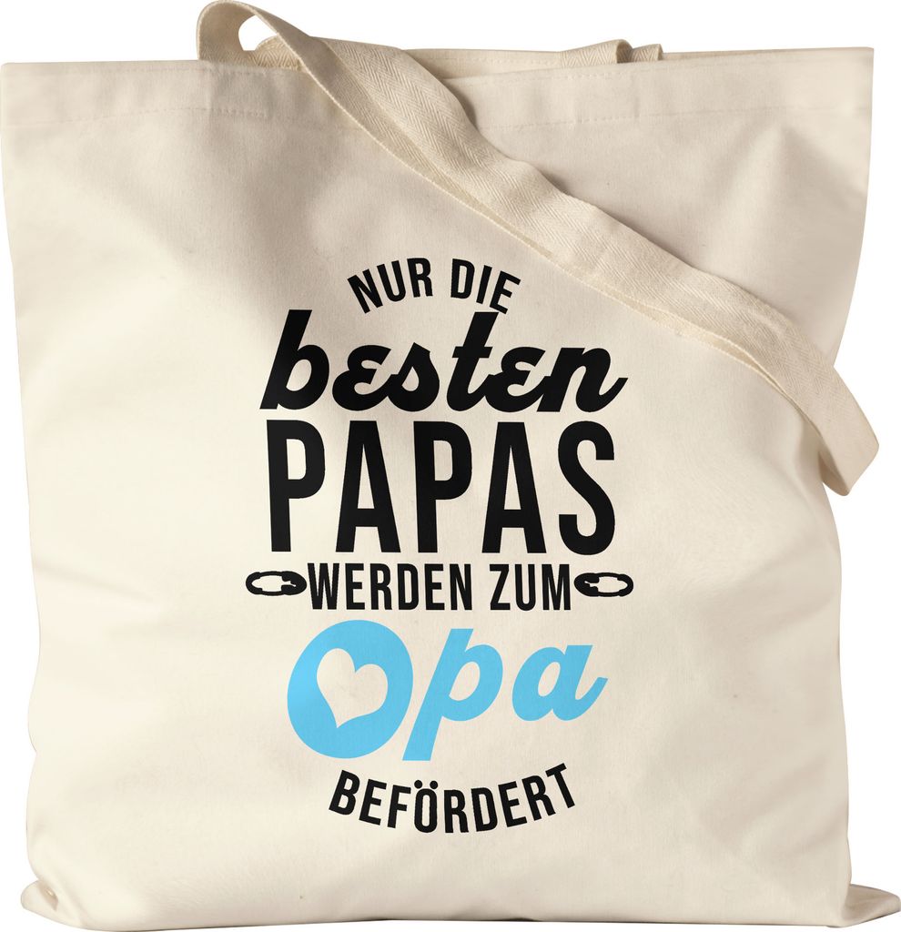 Nur Die Besten Papas Werden Zum Opa Befördert Jutebeutel Produktbild 
