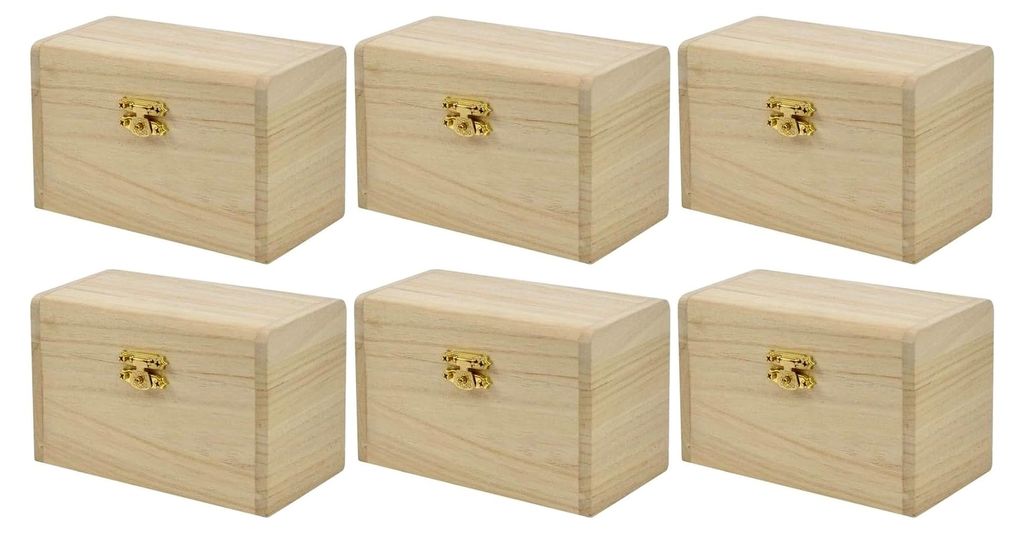 Schatztruhe aus Holz für Malerei