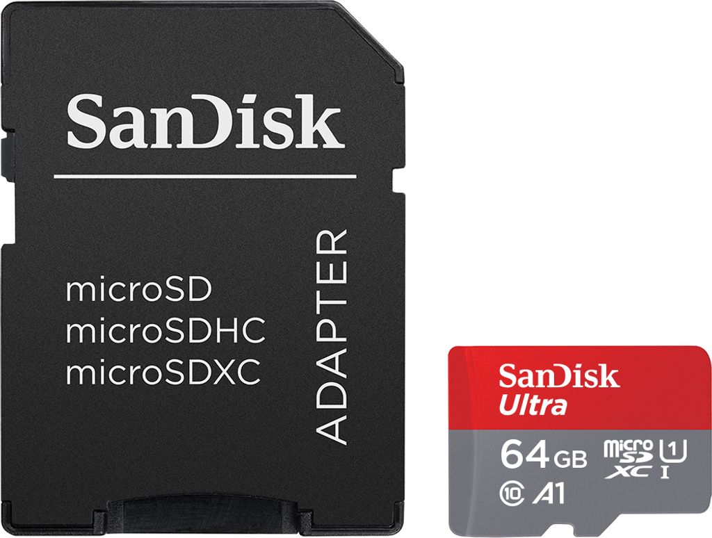 SanDisk Ultra microSDHC UHS-I Speicherkarte + Adapter – 64 GB