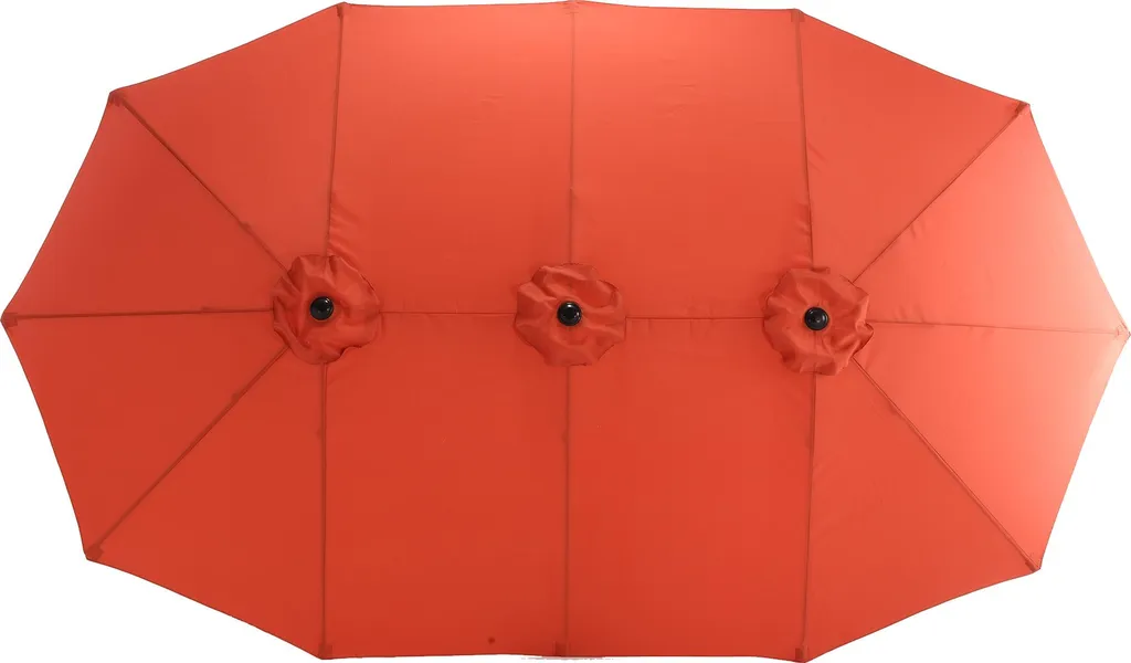 Grand Parasol de Terrasse Rectangulaire Orange pour Grandes Tablées