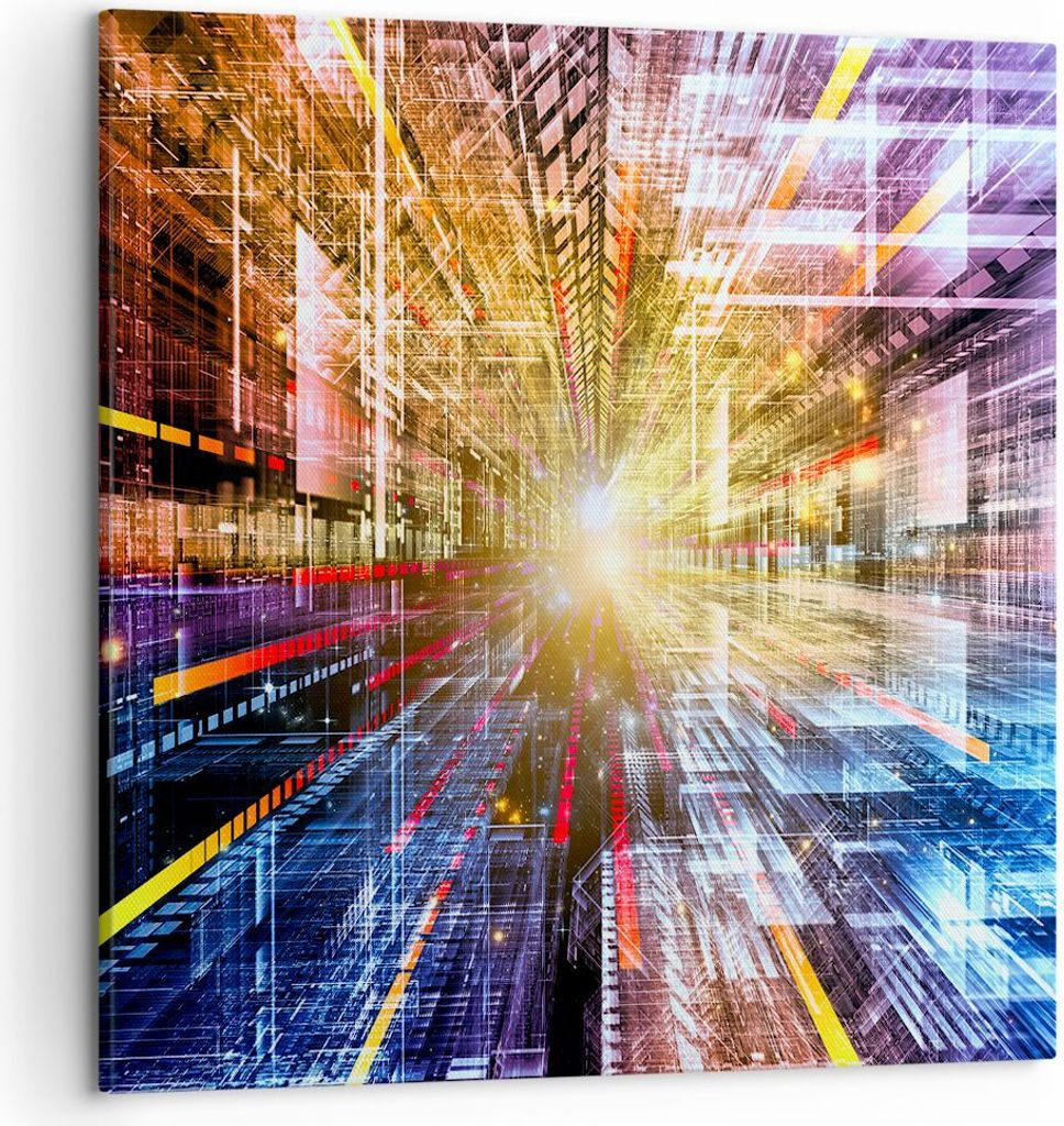 Bild auf Leinwand - Leinwandbild - Grafik Computer Raum Produktbild 
