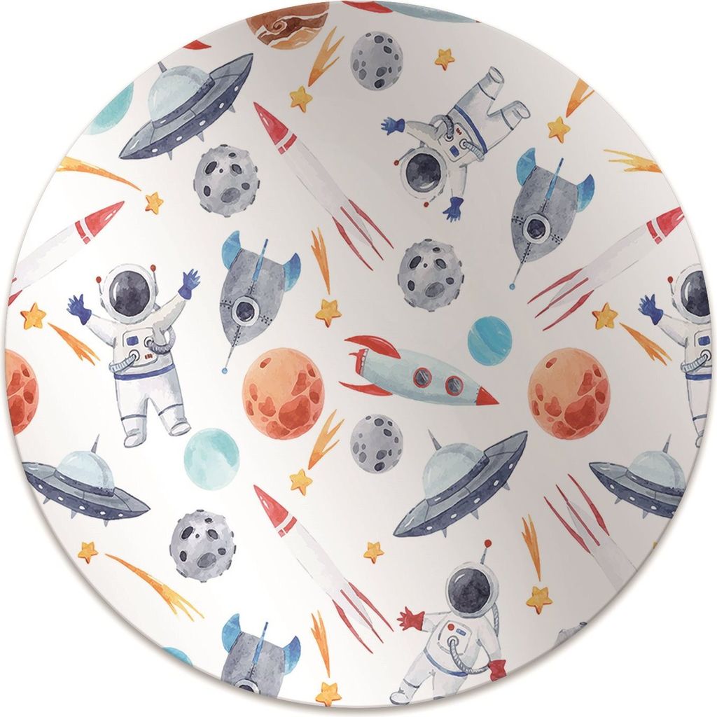 Rundmatte - Stuhlunterlage Bürostuhlunterlage - Rund Ø 100 cm - Bodenmatte - Fußmatte - Astronaut